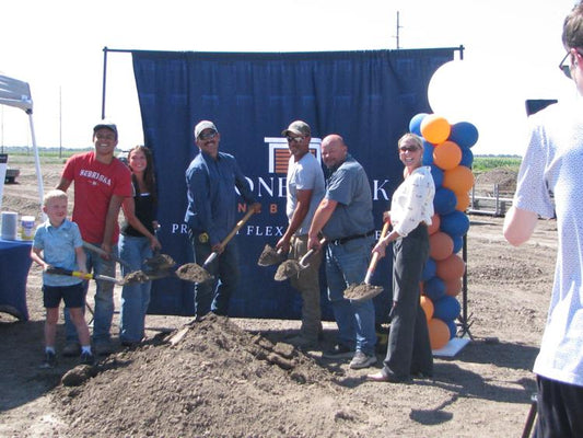 Groundbreaking ceremony for Stonebrook flex space in Kearney, Nebraska at 5508 Chase Avenue